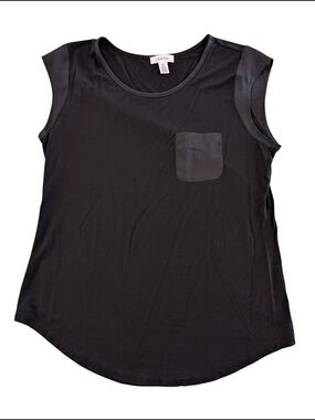 Calvin Klein Black Cap Sleeve Pocket Tee